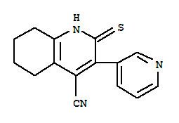 1,2,5,6,7,8-六氫-3-(3-吡啶)-2-硫氧代-4-喹啉甲腈結(jié)構(gòu)式_382653-06-7結(jié)構(gòu)式