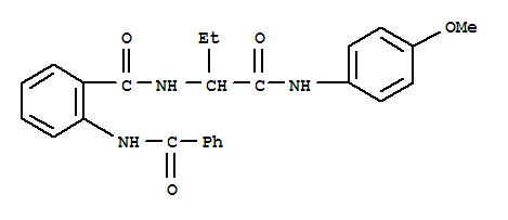 (9ci)-2-(苯甲?；被?-n-[1-[[(4-甲氧基苯基)氨基]羰基]丙基]-苯甲酰胺結(jié)構(gòu)式_384344-82-5結(jié)構(gòu)式