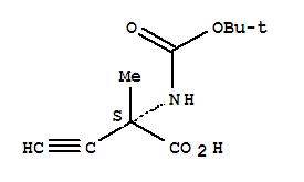 (2S)-2-(tert-butoxycarbonylamino)-2-methyl-but-3-ynoic acid Structure,391678-36-7Structure