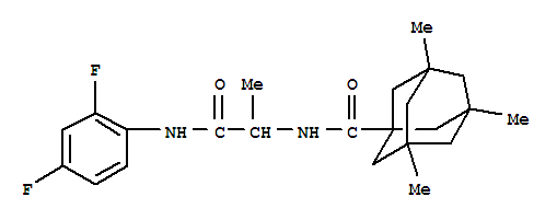 (9Ci)-N-[2-[(2,4-二氟苯基)氨基]-1-甲基-2-氧代乙基]-3,5,7-三甲基-三環(huán)[3.3.1.13,7]癸烷-1-羧酰胺結(jié)構(gòu)式_403695-20-5結(jié)構(gòu)式