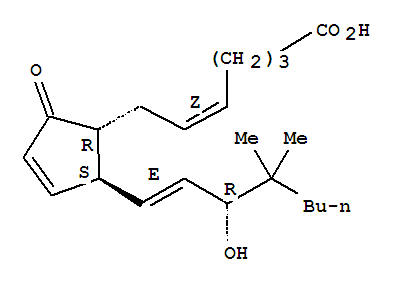 (5Z,13e,15r)-15-hydroxy-16,16-dimethyl-9-oxoprosta-5,10,13-trien-1-oic acid Structure,41691-92-3Structure