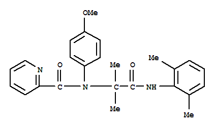 (9ci)-n-[2-[(2,6-二甲基苯基)氨基]-1,1-二甲基-2-氧代乙基]-n-(4-甲氧基苯基)-2-吡啶羧酰胺結(jié)構(gòu)式_438540-23-9結(jié)構(gòu)式