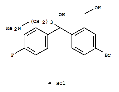 1-[4-bRomo-2-(hydroxymethyl)phenyl]-4-(dimethylamino)-1-(4-fluorophenyl) butan-1-ol hydrochloride Structure,508169-73-1Structure