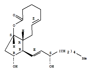 (5Z,9alpha,11alpha,13E,15S)-9,11,15-三羥基-前列腺-5,13-二烯-1-酸 1,9-內酯結構式_55314-48-2結構式
