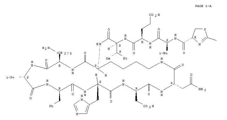 桿菌肽B1結(jié)構(gòu)式_57762-79-5結(jié)構(gòu)式