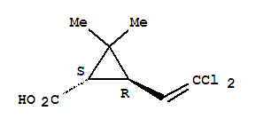 Trans-3-(2,2-dichlorovinyl)-2,2-dimethylcyclopropanecarboxylic acid Structure,59042-50-1Structure