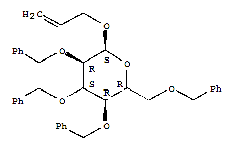 烯丙基-2,3,4,6-四-O-苯甲?；?α-D-吡喃葡萄糖苷結(jié)構(gòu)式_6207-45-0結(jié)構(gòu)式