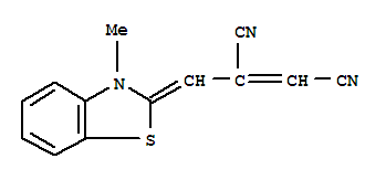 (2Z)-2-[(E)-(3-甲基-1,3-苯并噻唑-2(3H)-亞基)甲基]-2-丁烯二腈結(jié)構(gòu)式_64226-16-0結(jié)構(gòu)式