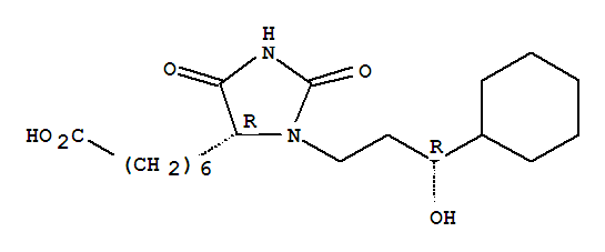 (4R)-rel-3-[(3r)-3-cyclohexyl-3-hydroxypropyl]-2,5-dioxo-4-imidazolidineheptanoic acid Structure,65705-83-1Structure