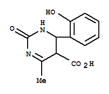 1,2,5,6-Tetrahydro-6-(2-hydroxyphenyl)-4-methyl-2-oxo-5-pyrimidinecarboxylic acidStructure,69785-28-0Structure 1,2,5,6-Tetrahydro-6-(2-hydroxyphenyl)-4-methyl-2-oxo-5-pyrimidinecarboxylic acid Structure,69785-28-0Structure