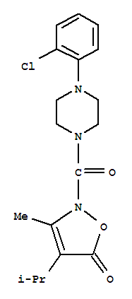 (9ci)-1-(2-氯苯基)-4-[[3-甲基-4-(1-甲基乙基)-5-氧代-2(5h)-異噁唑基]羰基]-哌嗪結(jié)構(gòu)式_706804-21-9結(jié)構(gòu)式