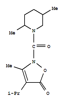 (9CI)-2,5-二甲基-1-[[3-甲基-4-(1-甲基乙基)-5-氧代-2(5H)-異噁唑基]羰基]-哌啶結(jié)構(gòu)式_706805-03-0結(jié)構(gòu)式