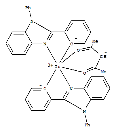 (2,4-Pentanedionato-ko,ko)bis[2-(1-phenyl-1h-benzimidazol-2-yl-kn3)phenyl-kc] iridium Structure,725251-25-2Structure