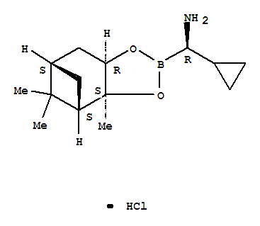 (alphaR,3aS,4S,6S,7aR)-alpha-環(huán)丙基六氫-3a,5,5-三甲基-4,6-甲橋-1,3,2-苯并二氧硼烷-2-甲胺鹽酸鹽 (1:1)結構式_732285-43-7結構式