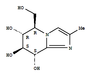 (9ci)-5,6,7,8-四氫-5-(羥基甲基)-2-甲基-咪唑并[1,2-a]吡啶-6,7,8-三醇結(jié)構(gòu)式_736124-86-0結(jié)構(gòu)式