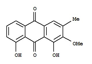 1,8-Dihydroxy-2-methoxy-3-methyl-anthraquinone Structure,74272-75-6Structure