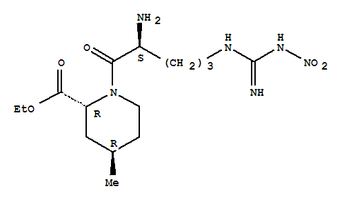 1-[2-氨基-5-[[脒并(硝基氨基)甲基]氨基]-1-氧代戊基]-4-甲基-2-哌啶羧酸乙酯結(jié)構(gòu)式_79672-38-1結(jié)構(gòu)式