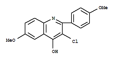 4-Quinolinol, 3-chloro-6-methoxy-2-(4-methoxyphenyl)- Structure,801234-89-9Structure