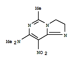 (8ci)-7-(二甲基氨基)-2,3-二氫-5-甲基-8-硝基-咪唑并[1,2-c]嘧啶結(jié)構(gòu)式_802326-61-0結(jié)構(gòu)式