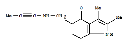 (8ci)-6,7-二氫-2,3-二甲基-5-[(1-丙炔氨基)甲基]-吲哚-4(5h)-酮結(jié)構(gòu)式_802870-19-5結(jié)構(gòu)式