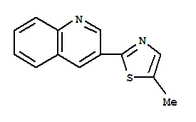 (4CI)-3-(5-甲基-2-噻唑)-喹啉結(jié)構(gòu)式_810690-11-0結(jié)構(gòu)式