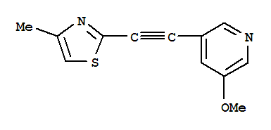 Pyridine,3-methoxy-5-[(4-methyl-2-thiazolyl)ethynyl]-(9ci) Structure,824389-44-8Structure