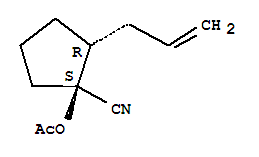 Cyclopentanecarbonitrile,1-(acetyloxy)-2-(2-propenyl)-,(1r,2s)-rel-(9ci) Structure,834885-59-5Structure