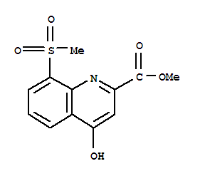 4-羥基-8-(甲基磺?；?-2-喹啉羧酸甲酯結(jié)構(gòu)式_849022-00-0結(jié)構(gòu)式