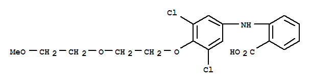 Benzoic acid,2-[[3,5-dichloro-4-[2-(2-methoxyethoxy)ethoxy]phenyl]amino]- Structure,851961-85-8Structure