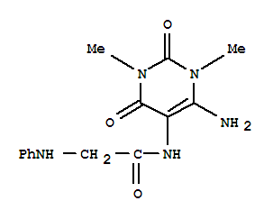 (5CI)-6-氨基-5-(2-苯胺乙酰氨基)-1,3-二甲基-尿嘧啶結構式_857474-92-1結構式