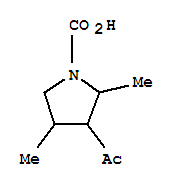 1-Pyrrolidinecarboxylic acid,3-acetyl-2,4-dimethyl- Structure,858273-50-4Structure