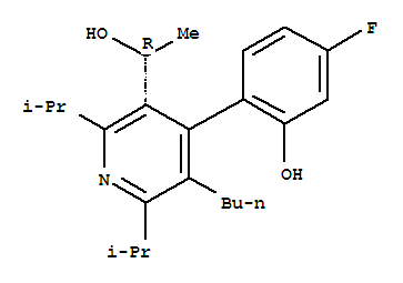 3-Pyridinemethanol, 5-butyl-4-(4-fluoro-2-hydroxyphenyl)-a-methyl-2,6-bis(1-methylethyl)-, (αR)- Structure,880343-35-1Structure