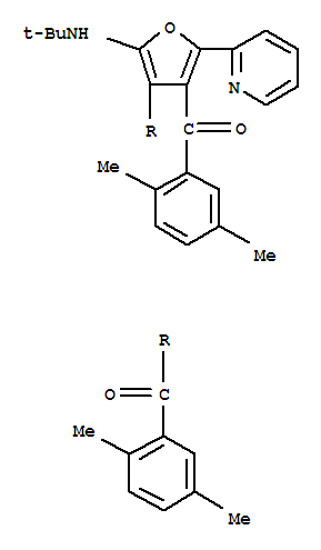 (9ci)-[2-[(1,1-二甲基乙基)氨基]-5-(2-吡啶)-3,4-呋喃二基]雙[(2,5-二甲基苯基)-甲酮結(jié)構(gòu)式_885357-82-4結(jié)構(gòu)式