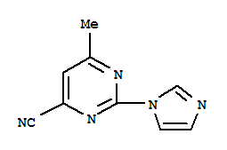 4-Pyrimidinecarbonitrile, 2-(1H-imidazol-1-yl)-6-methyl- Structure,888314-62-3Structure