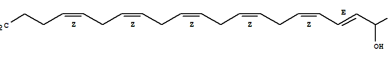 (4Z,7Z,10Z,13Z,16Z,18E)-20-羥基-4,7,10,13,16,18-二十二碳六烯酸結(jié)構(gòu)式_90906-41-5結(jié)構(gòu)式