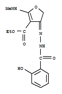 (9ci)-4,5-二氫-4-[(2-羥基苯甲?；?亞肼基]-2-(甲基氨基)-3-呋喃羧酸乙酯結(jié)構(gòu)式_909768-70-3結(jié)構(gòu)式