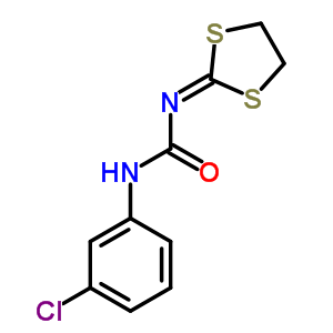 n-(3-氯苯基)-n-1,3-二硫醇an-2-基-脲結(jié)構(gòu)式_10191-80-7結(jié)構(gòu)式