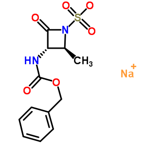 氨曲南中間體鈉(2S,3S)-3-(芐氧羰基氨基)-2-甲基-4-氧代-氮雜環(huán)丁烷-1-磺酸鹽結(jié)構(gòu)式_115887-91-7結(jié)構(gòu)式