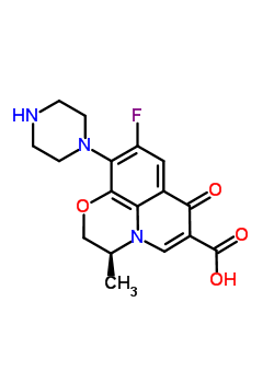 9-Fluoro-3-methyl-7-oxo-10-(1-piperazinyl)-2,3-dihydro-7h-[1,4]oxazino[2,3,4-ij]quinoline-6-carboxylic acid Structure,117707-40-1Structure