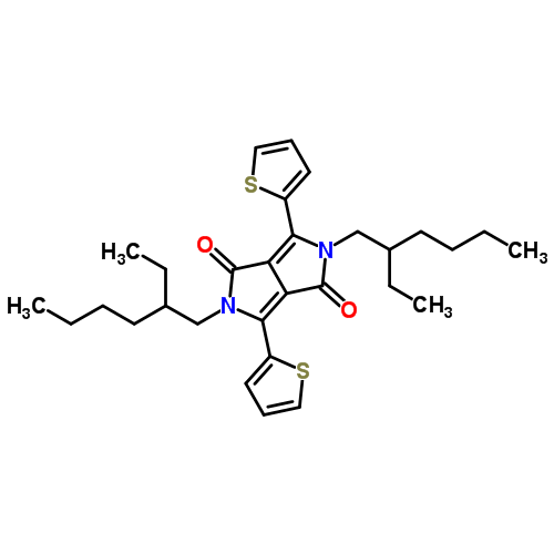 2,5-Bis(2-ethylhexyl)-3,6-di(thiophen-2-yl)pyrrolo[3,4-c]pyrrole-1,4(2h,5h)-dione Structure,1185885-86-2Structure