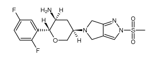 (2R,3s,5r)-2-(2,5-difluorophenyl)-5-(2-(methylsulfonyl)pyrrolo[3,4-c]pyrazol-5(2h,4h,6h)-yl)tetrahydro-2h-pyran-3-amine Structure,1226781-44-7Structure