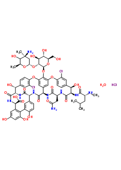 水合鹽酸萬(wàn)古霉素結(jié)構(gòu)式_123409-00-7結(jié)構(gòu)式