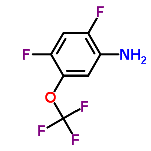 2,4-Difluoro-5-(trifluoromethoxy)-benzenamine Structure,123572-59-8Structure