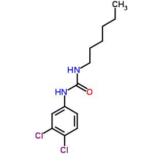 N-(3,4-二氯苯基)-N-己基-脲結(jié)構(gòu)式_13041-39-9結(jié)構(gòu)式