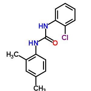 N-(2-氯苯基)-N-(2,4-二甲基苯基)-脲結(jié)構(gòu)式_13257-12-0結(jié)構(gòu)式