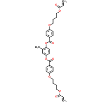 苯甲酸, 4-[4-[(1-氧代-2-丙烯基)氧基]丁氧基]-, 2-甲基-1,4-亞苯基酯結(jié)構(gòu)式_132900-75-5結(jié)構(gòu)式