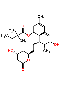 (7R,8s,8ar)-6-hydroxy-8-{2-[(2r,4r)-4-hydroxy-6-oxotetrahydro-2h-pyran-2-yl]ethyl}-3,7-dimethyl-1,2,6,7,8,8a-hexahydro-1-naphthalenyl 2,2-dimethylbutanoate Structure,133645-46-2Structure