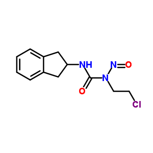 n-(2-氯乙基)-n-(2,3-二氫-1H-茚-2-基)-n-亞硝基-脲結構式_13909-16-5結構式