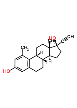 (8S,9s,13s,14s,17s)-17-ethynyl-1,13-dimethyl-7,8,9,11,12,14,15,16-octahydro-6h-cyclopenta[a]phenanthrene-3,17-diol Structure,15071-66-6Structure