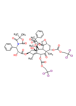 4-乙酰氧基-13-{[3-(5,5-二甲基-2,4-二氧代-1,3-惡唑烷-3-基)-2-羥基-3-苯基丙?；鵠氧基}-1-羥基-9-氧代-7,10-二{[(2,2,2-三氯乙氧基)羰基]氧基}-5,20-環(huán)氧紫杉-11-烯-2-基苯甲酸酯結(jié)構(gòu)式_160651-94-5結(jié)構(gòu)式